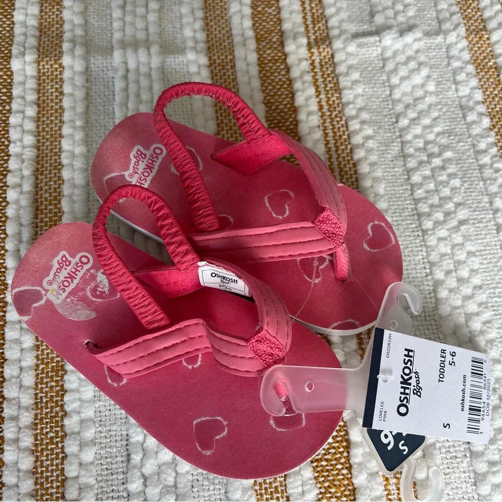 OshKosh B'Gosh Heart‎ Flip Flops Toddler S (5/6)